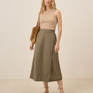 Olive Green Wrap Skirt